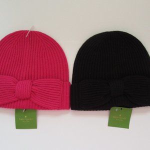 Kate Spade New York Bow Back Beanie Winter Hat Cap NWT